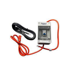 Coffret batterie avec fusible automatique Deye 125A DC 250V + câbles